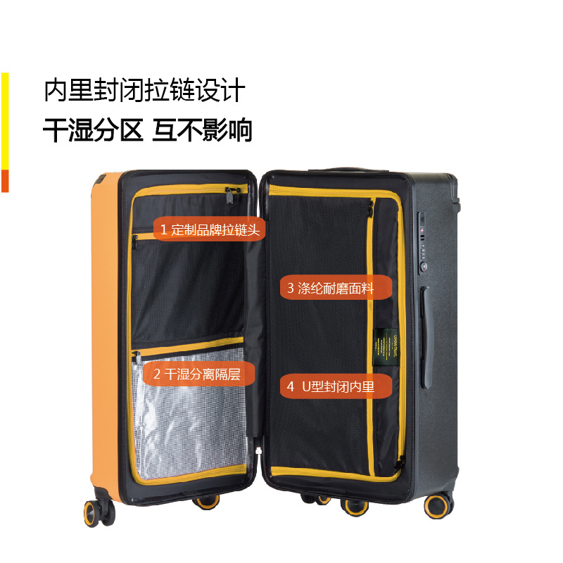 Maleta de viaje japonesa de tres ruedas, gran capacidad, universal, de 26 pulgadas, maleta unisex de 28 pulgadas, maleta con ruedas anchas y carga USB