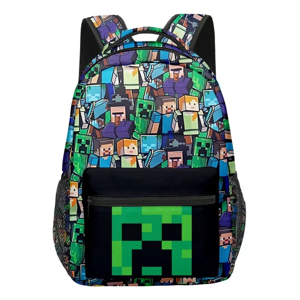 Minecraft Double-Sided Printed School Bag for Primary and Secondary School Students 20L Cross-Border Casual Backpack