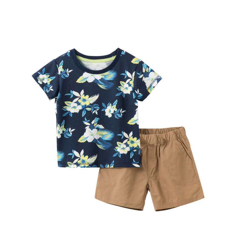Traje de los niños de verano de manga corta de dibujos animados nueva camiseta de los niños casuales ropa de los niños guapos en stock