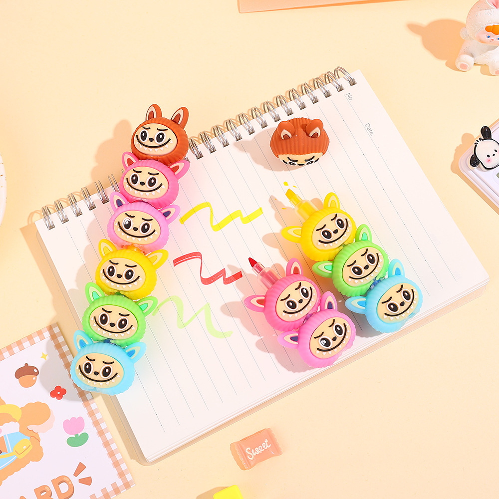 5 colores creativos de tela pequeña lápiz de brillo lápiz de dibujos animados lápiz de empalme de cuentas de mano lápiz de graffiti DIY lápiz de marca