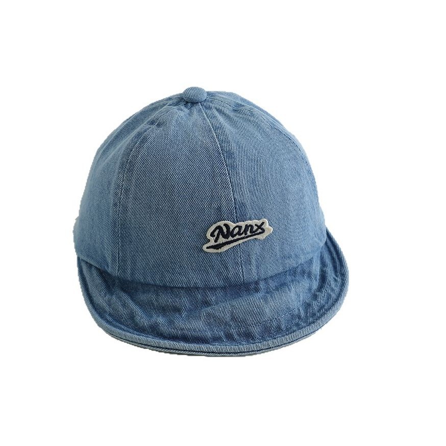 6-24 Sombrero para bebés de primavera y otoño delgado sombrero de lengua de pato para bebés vaqueros lavados con agua protección solar de verano de la moda coreana
