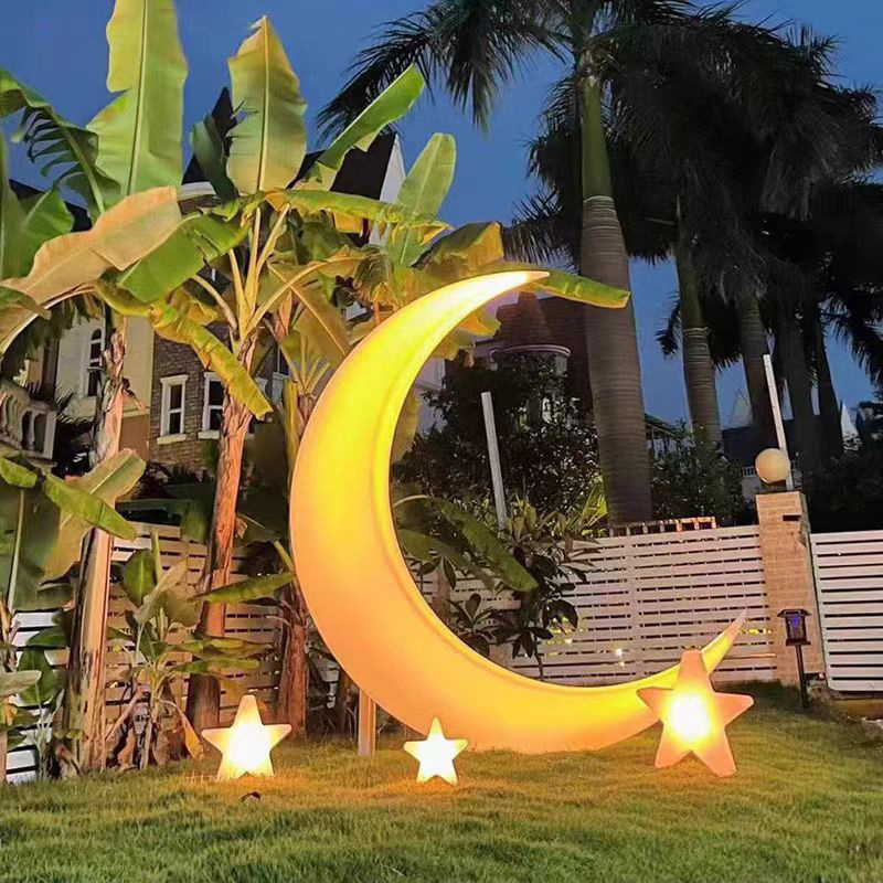 패키지 3: 달 2m개 + 별 3개(전기 버전) 공장 직접 판매, 다채로운 색상 변경