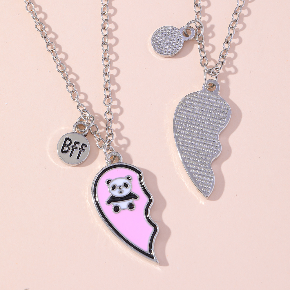 16g Weight Zinc Alloy Pendant Material Pendant Necklace Classification Zinc Alloy Chain Material cable chain Chain Type 1 Set Quantity Holiday, Daily Occasion Alloy Material Valentine'S Day Festival Letter, Heart Shape Pattern All Seasons Season Unisex Gender Enamel Design Cute Style Cute Letter Heart Shape Alloy Cable Chain Pendant Necklaces Wholesale 3