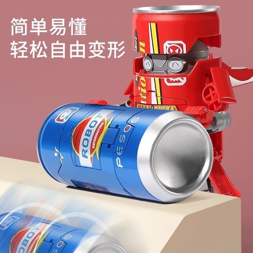 Children's Soda Can Coke Beverage Transformation Robot Model Boy Creative Toy Gift Wholesale