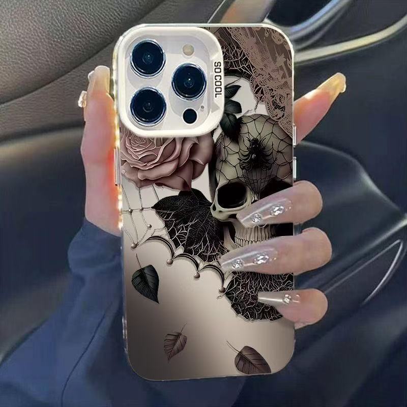 Nuevo esqueleto para iPhone 16 funda para teléfono móvil Apple 15promax/14 personalidad 13pro12 Europa y América 11xr