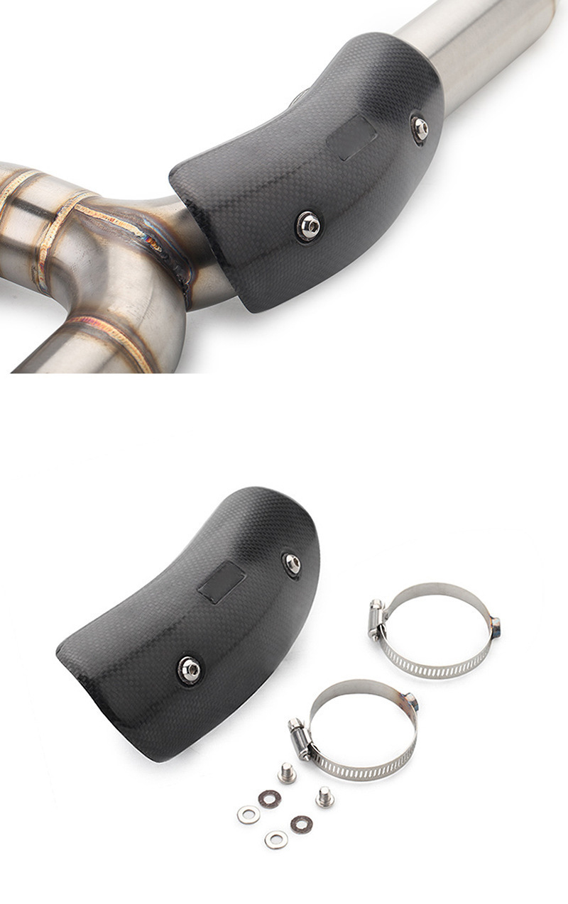 Motorcycle modified exhaust pipe anti-scald cover, carbon fiber high-temperature protection shield, carbon fiber heat insulation cover