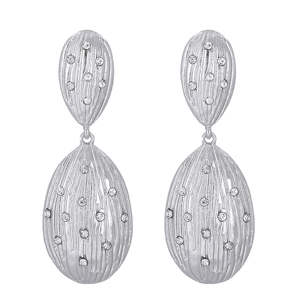 Retro Geometric Drop-shaped Alloy Earrings display picture 2