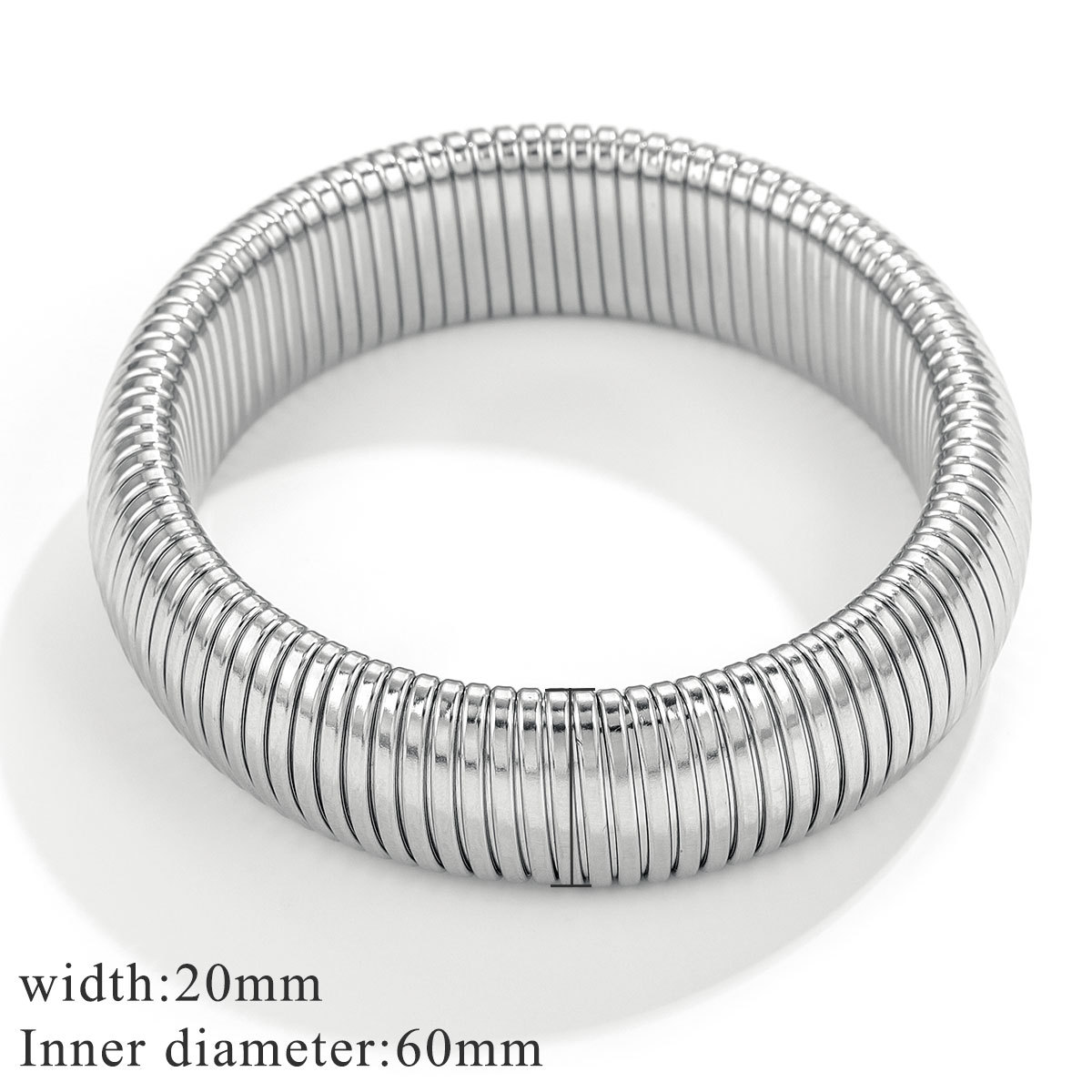 Anillo de moda europea y americana de acero titanio exagerado pulsera elástica de hueso de serpiente multi-anillo temperamento personalidad pulsera impermeable de serpiente