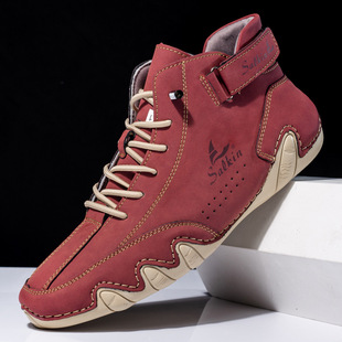 Cross-Border Popular Octopus Men's Shoes High-Top Martin Boots Autumn and Winter Warm Men's Casual Short Boots American Sailing Shoes