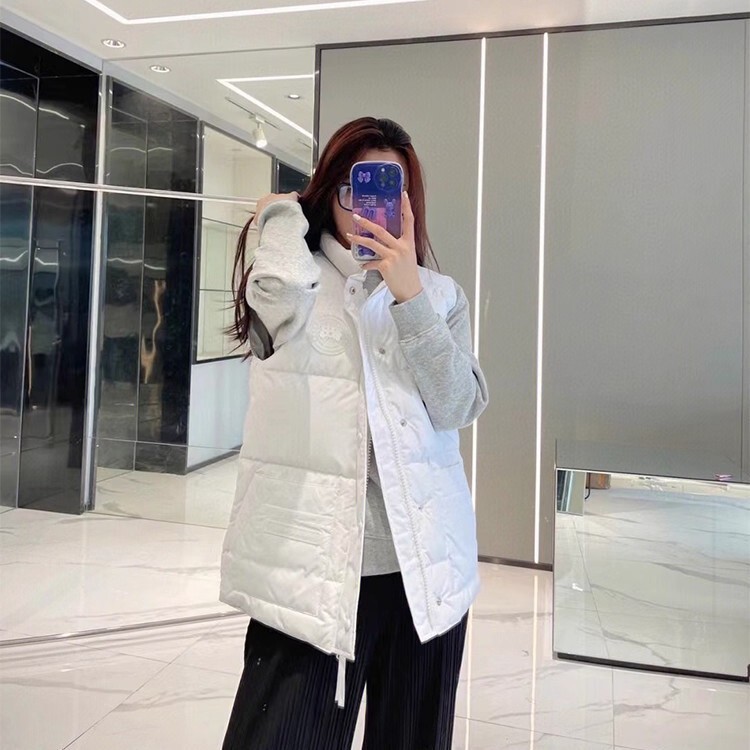 Canada Goose White Label 21Ss Northern Lights Series Glacier Vest Loose-Fitting Warm Sleeveless Unisex down Jacket for Running