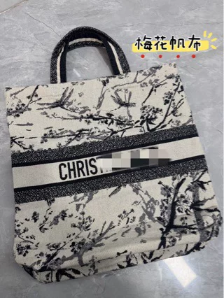Plum Blossom Canvas Bags in Stock Wholesale Fashion Tote Bags Eco-Friendly Linen Handbags
