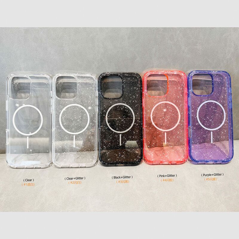 Defender Apple IP1716promax ファインマグネット magasafe 四隅衝突防止磁気グリッター携帯電話ケース|undefined