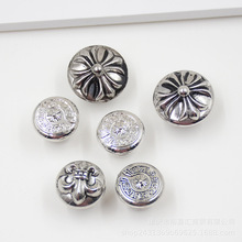 金属电镀十字花螺丝扣牛仔衣裤子复古朋克风纽扣包包装饰扣批发
