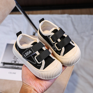 Children's Canvas Sneakers Boys Casual Versatile Toddler Girls' Shoes Spring Autumn White Shoes Student Sole