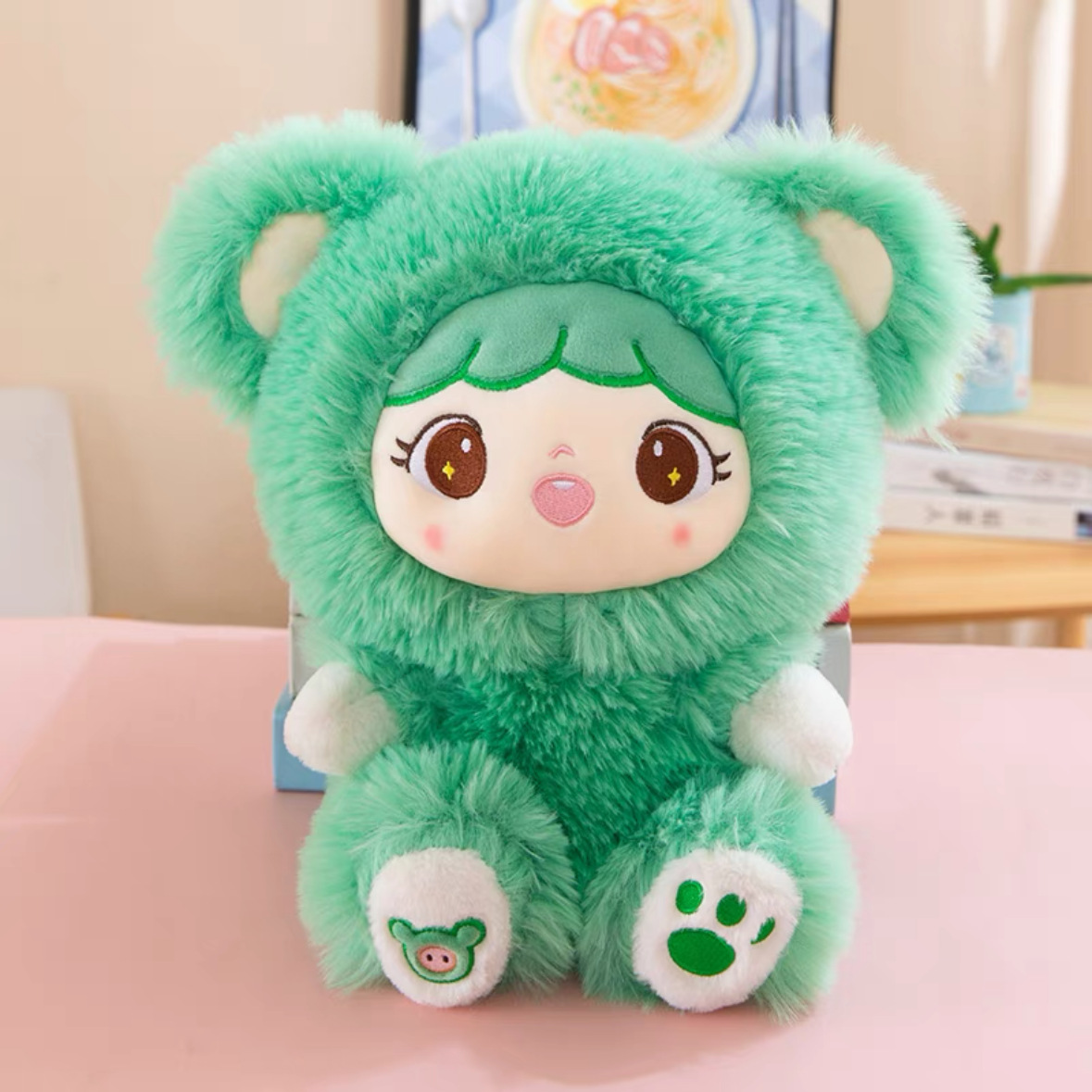 Muñeca peluche 8" máquina garras, regalo lanzamiento boda