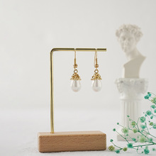 金属饰品置物架耳环简约耳饰陈列摆件珠宝首饰实木摆拍道具展示架