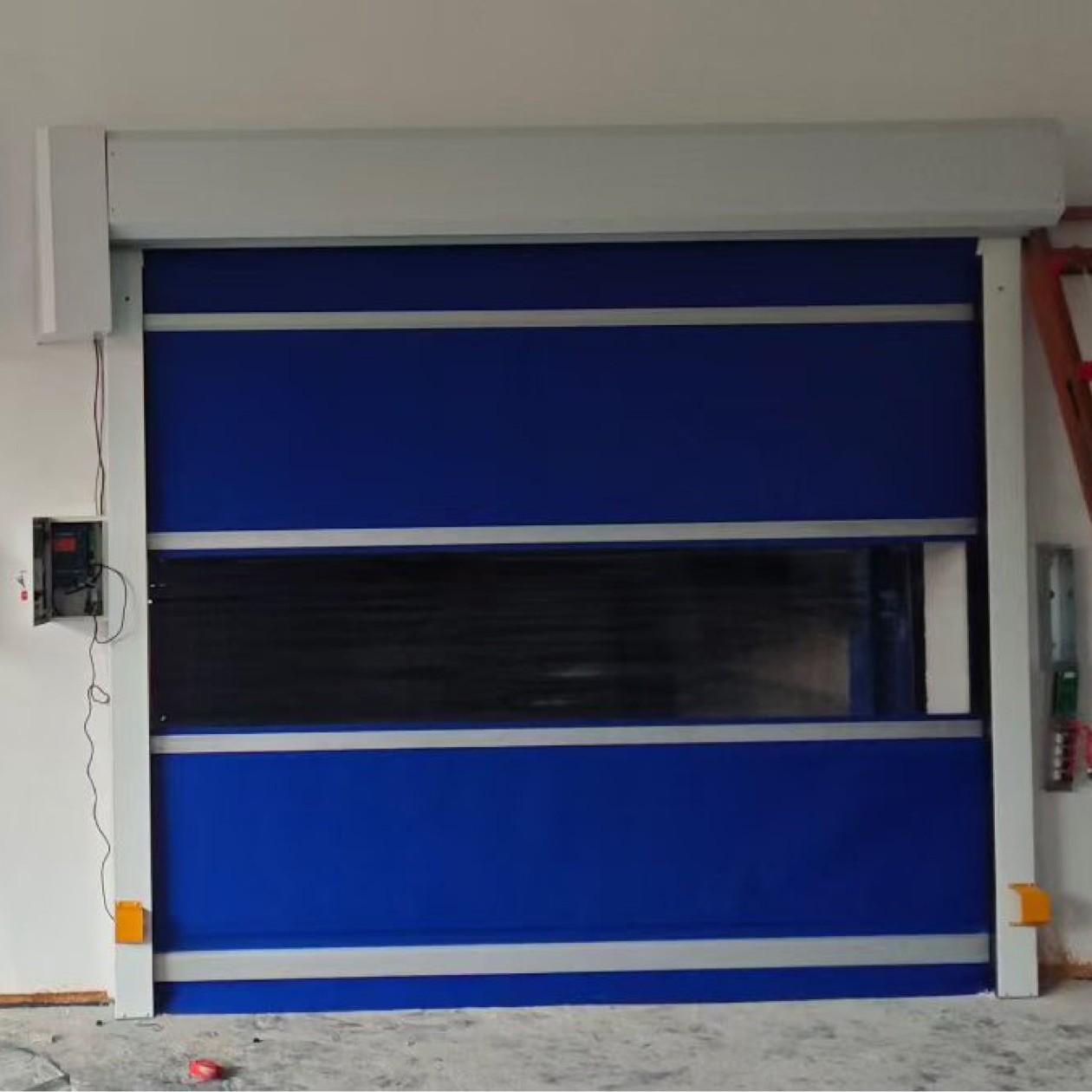 PVC快速卷帘门工业堆积门水晶卷帘门硬质滚筒快速门翻板车库门