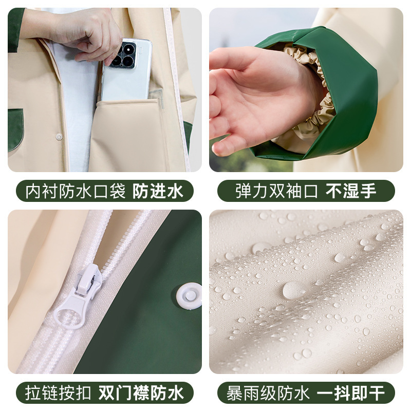 新商品の牧萌子供用レインコート小学生の男の子と女の子のロングタイプの全身防豪雨双袖口のカバンの位置のレインコート|undefined