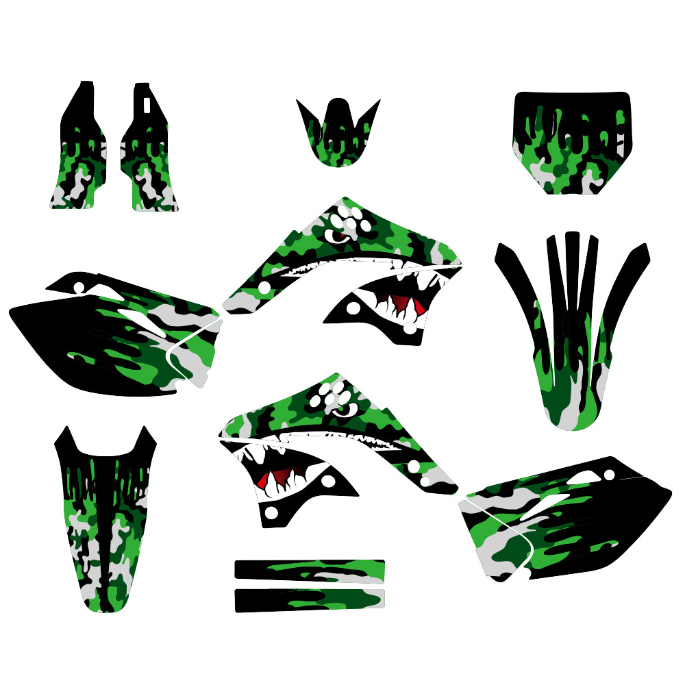 Aplicable a Kawasaki KX450F KXF450 06 - 08 conjunto completo de pegatinas de motocicleta película de protección del cuerpo