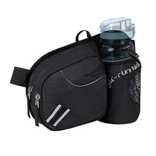 Waist Bag: Women Men Waist Pack with Water Bottle Holder, Hiking Fanny Pack for Running, Walking, Dog Walking,