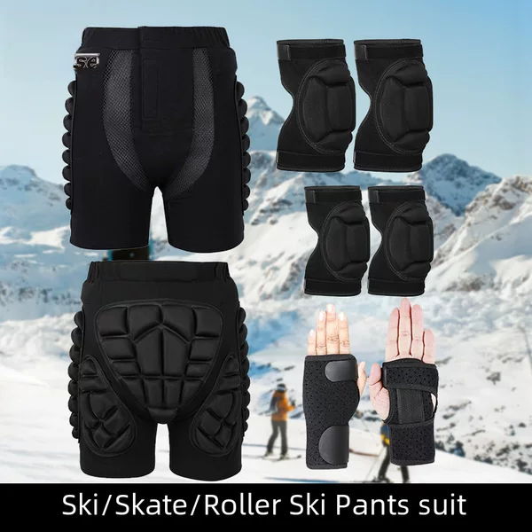 Cross-Border Ski Butt Pads, Single and Double Board Roller Skating Protective Equipment, Inner Wear, Skating Sports Elbow Pads, Knee Pads, Ski Hip Pads