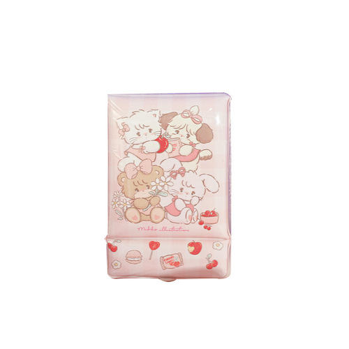 Mini Mirror Stress Relief Notebook, Mokko Series Cute Cartoon Girl Heart Creative Stress Relief and Venting Notebook with Mirror