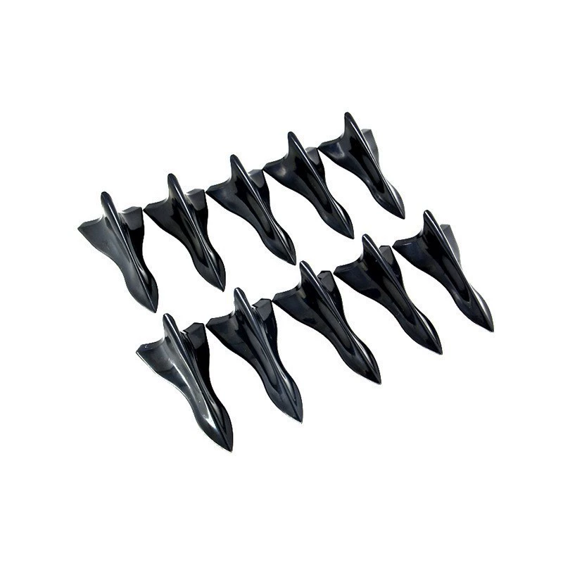 Black shark fin on roof spoiler Universal pointed carbon fiber bumper Car roof modification parts wind knife