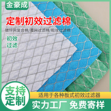 粗效工業防塵風口棉G4初效板式過濾器鍍鋅網復合棉初效空氣過濾棉