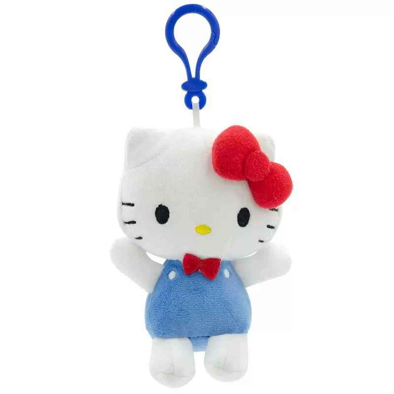 Plush Keychain (Hello Kitty) — Classic Backpack Pendant, Assorted Outfit Styles, 12 cm