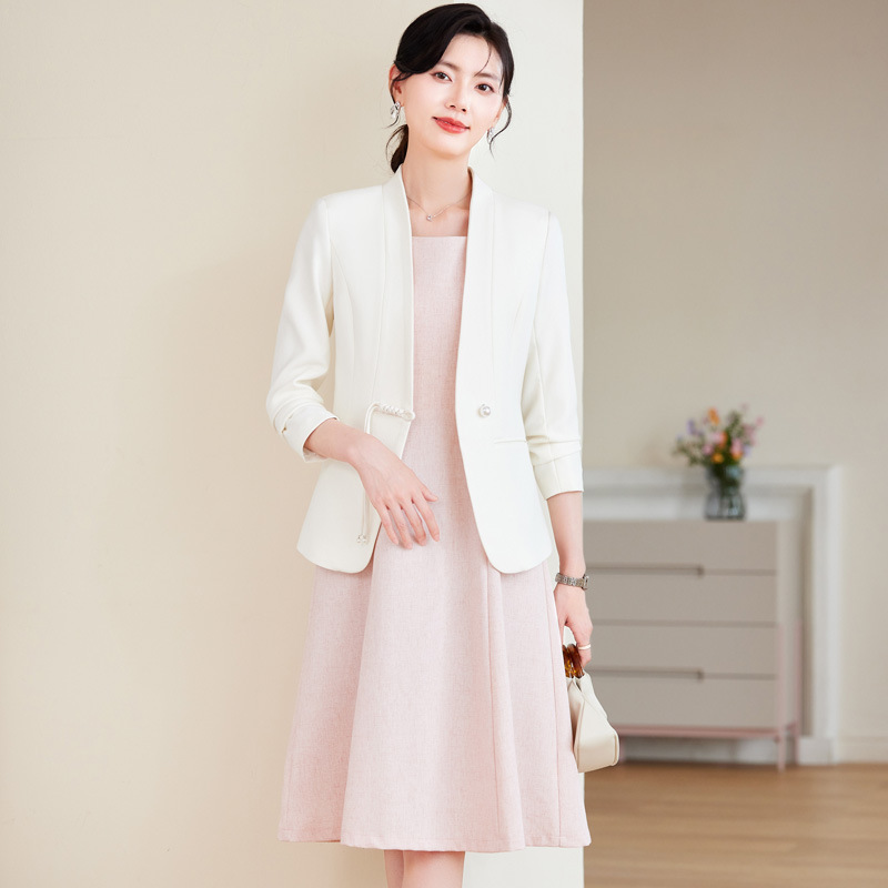 2024 Autumn New Suit Jacket Match dress Art Test Broadcasting Host Dress Workplace Commuting suit