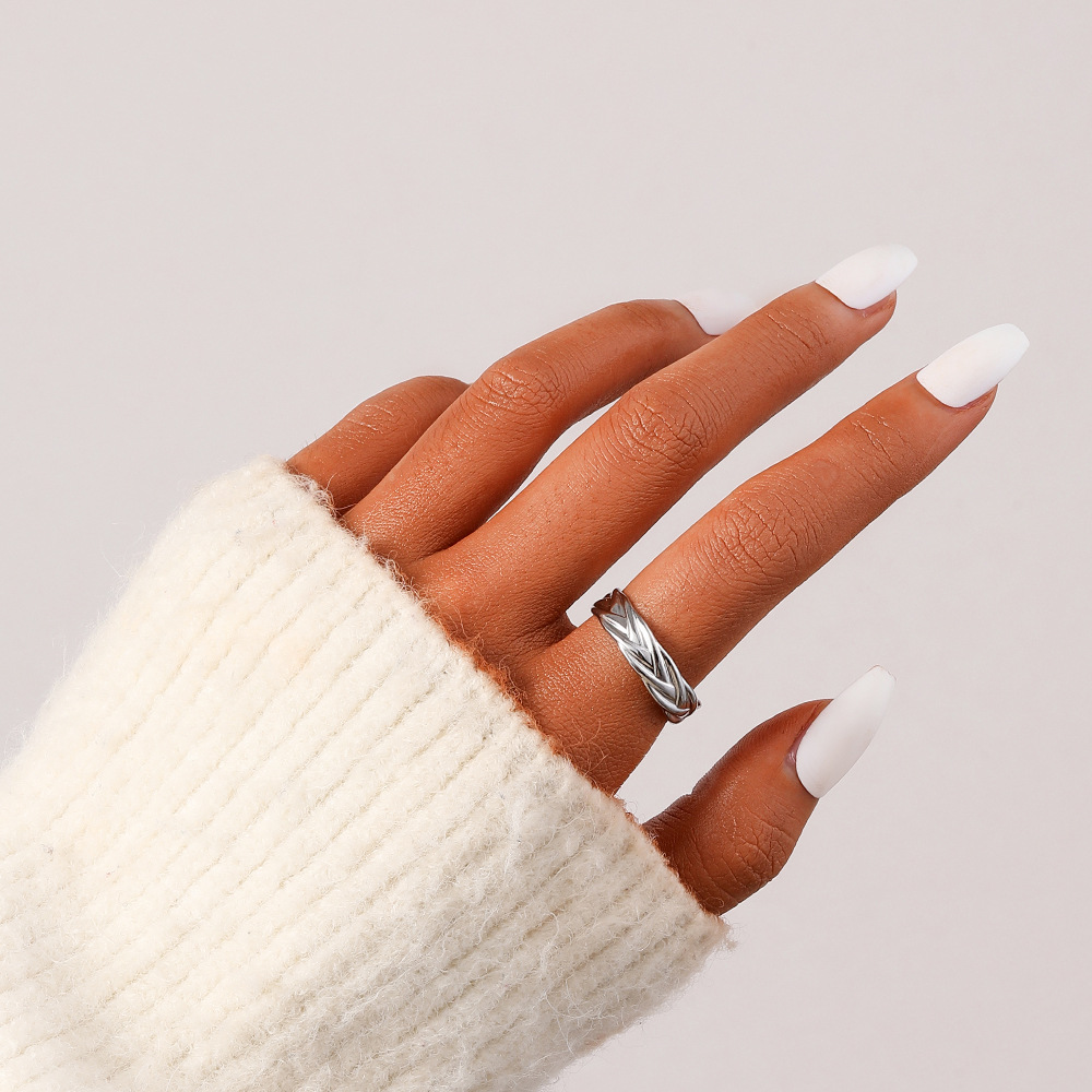 6g Weight Open Ring Classification Adjustable Ring Size 1 Piece Quantity Daily Occasion Stainless Steel Material Star, Heart Shape Pattern Women'S Gender Plating Design Simple Style Style Simple Style Star Heart Shape Stainless Steel Plating Open Ring 1 Piece 60