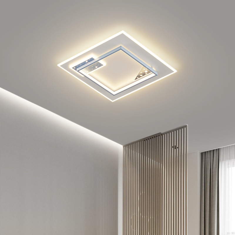 Nuevo año nuevo moderno simple estrella de techo sala de estar dormitorio iluminación LED estrella red roja