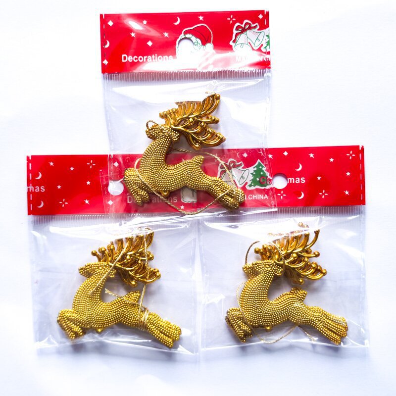 Decoraciones navideñas transfronterizas ciervos navideños colgantes campanas ciervos navideños alces decoraciones del árbol de navidad