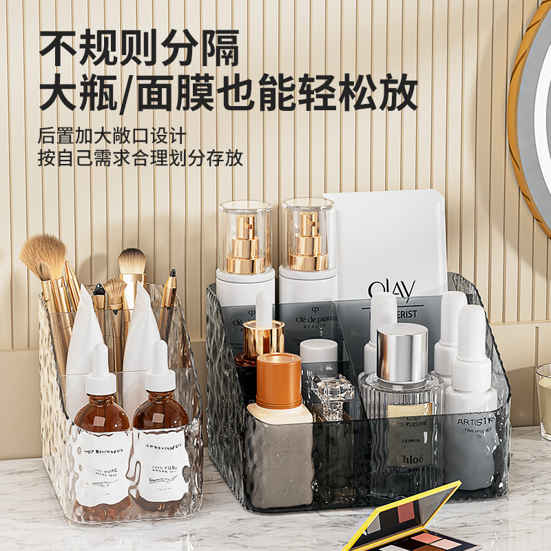 Caja de almacenamiento de cosméticos Caja de almacenamiento de escritorio de gran capacidad Caja de almacenamiento transparente de acrílico Caja de almacenamiento de productos para el cuidado de la piel de lápiz labial