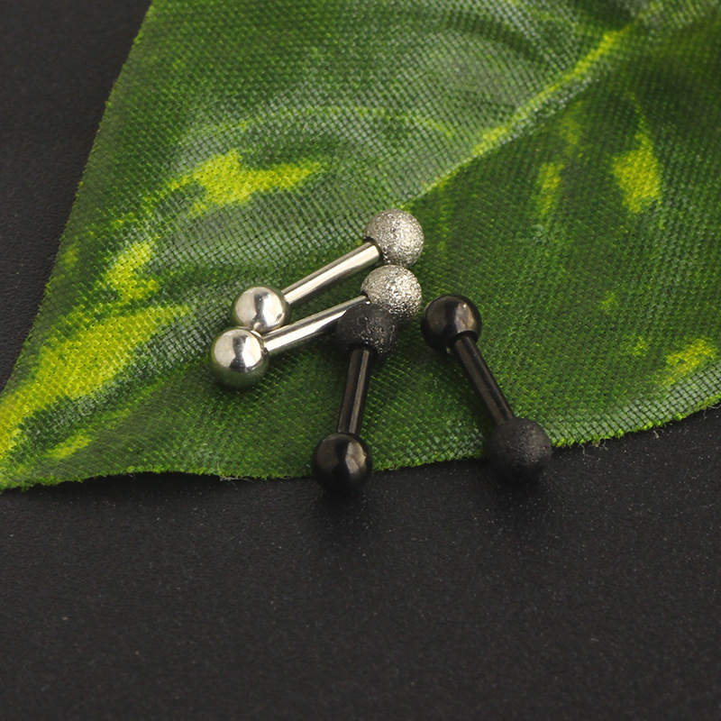 Korean Style 16G Stainless Steel Star Frosted Ear Stud Earring Fashion Jewelry for Cartilage Piercing detail image 12