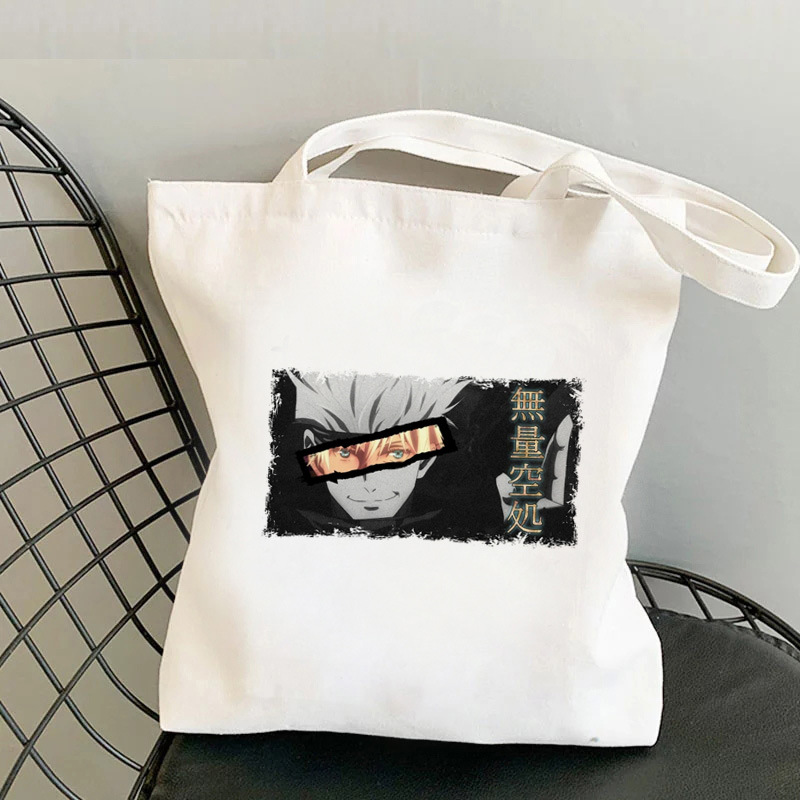 Jujutsu Kaisen impresa bolsa de lona Harajuku bolsa de hombro bolsa de compras de mano de moda Aliexpress Amazon