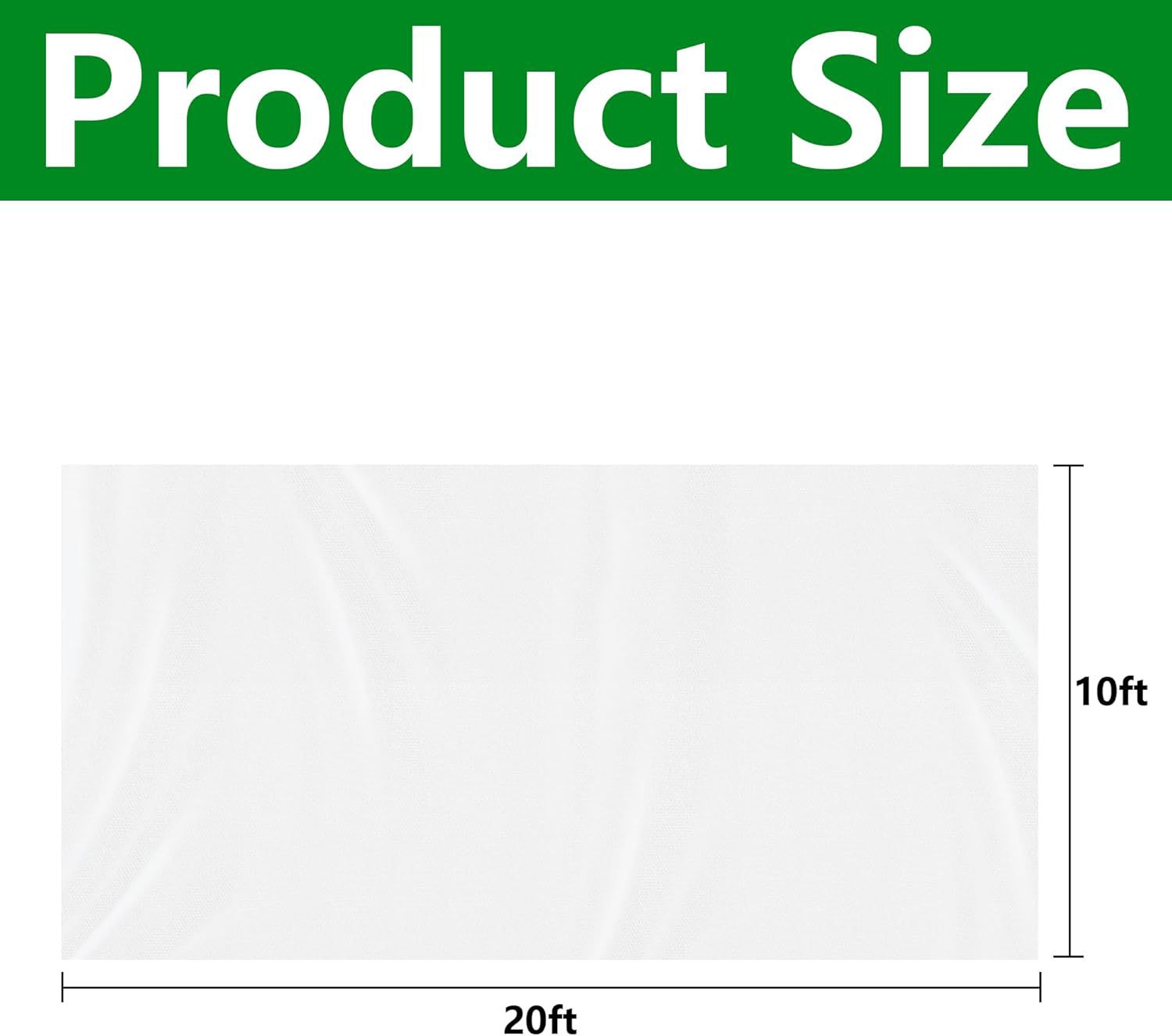 1pc 패키지 10*20FT 너비 3* 길이 6 흰색 30g 그물