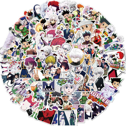 100 pieces of Japanese cartoon Hunter x Hunter graffiti stickers luggage decoration DIY cartoon sticker 