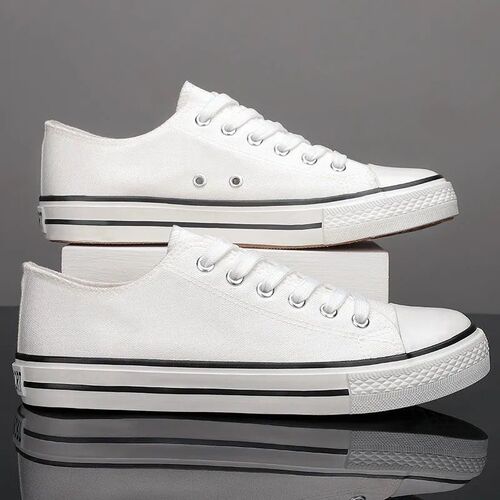  Trendy Canvas Shoes for Men, Instagram Fashion Classic Casual Shoes, Summer Youthful Simple Basic Low Top for Women