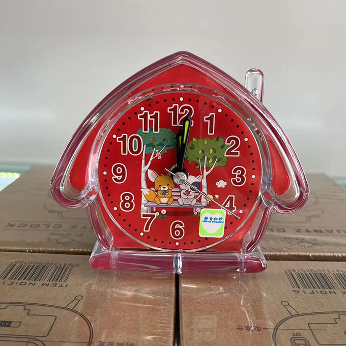 Reloj despertador silencioso con diseño cartoon - Con luz nocturna - Simple y práctico - Para estudiantes y hogar - Ideal como regalo