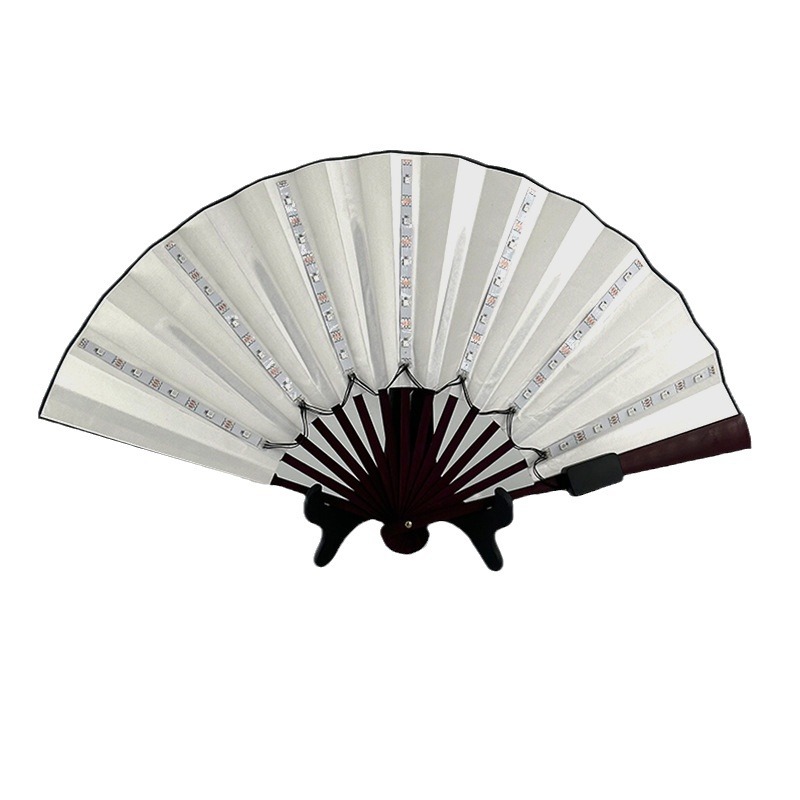 8-pulgadas luminoso ventilador luminoso colorido LED luminoso plegable ventilador bar discoteca fiesta escenario atmósfera props