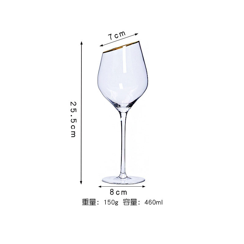 Vidrio de vino oblicuo Cristal de Lu Jing Boer Borgoña vidrio oblicuo champán copa de vino al por mayor