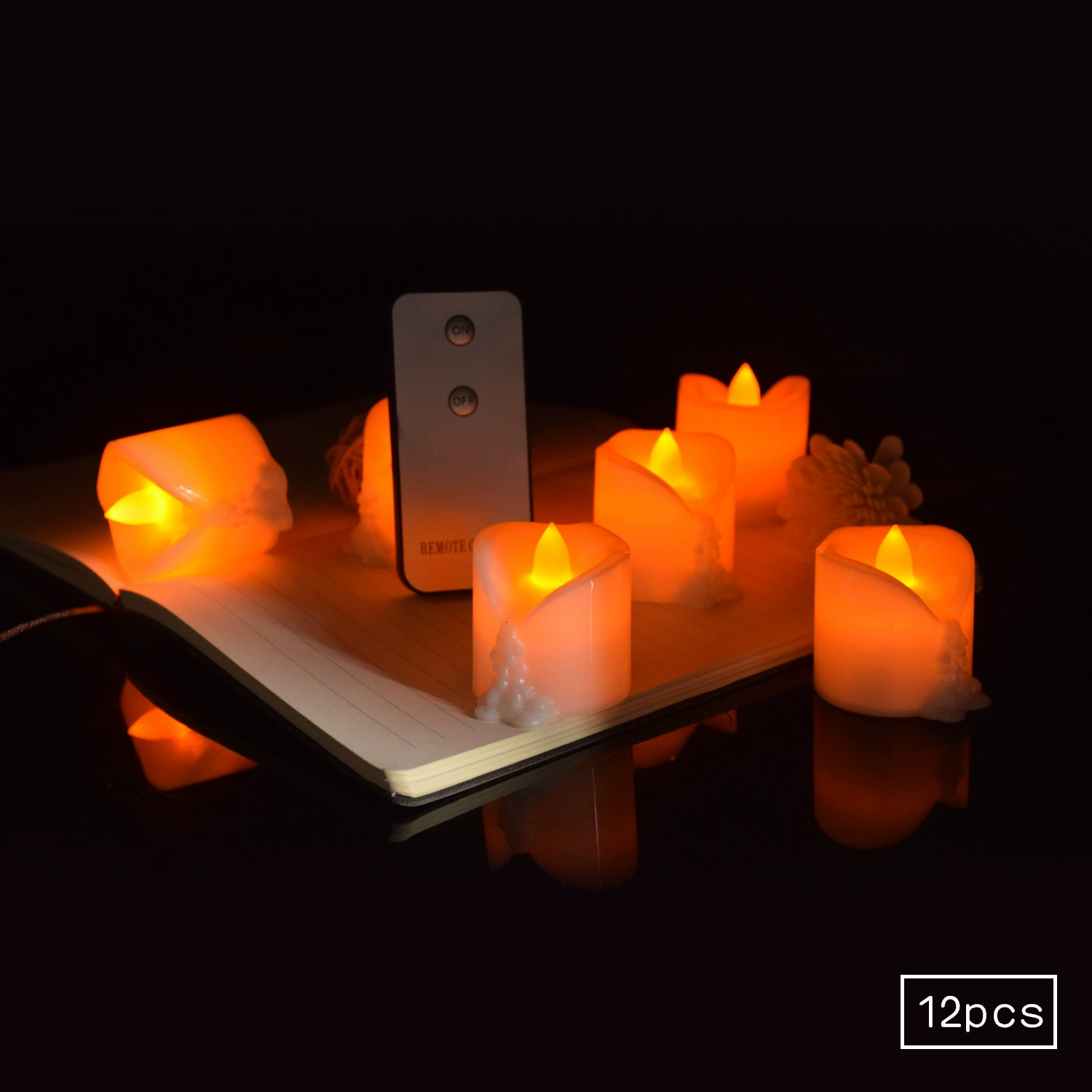 Трансграничные слезы карлика CR2450 пульт дистанционного управления желтая вспышка светодиодная свеча Flameless TeaLight Candles