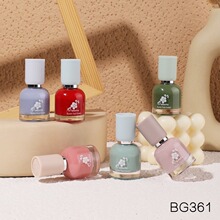 跨境恰好心动指甲油不可剥方瓶免烤甲油快干豆沙色牛油果色12ml