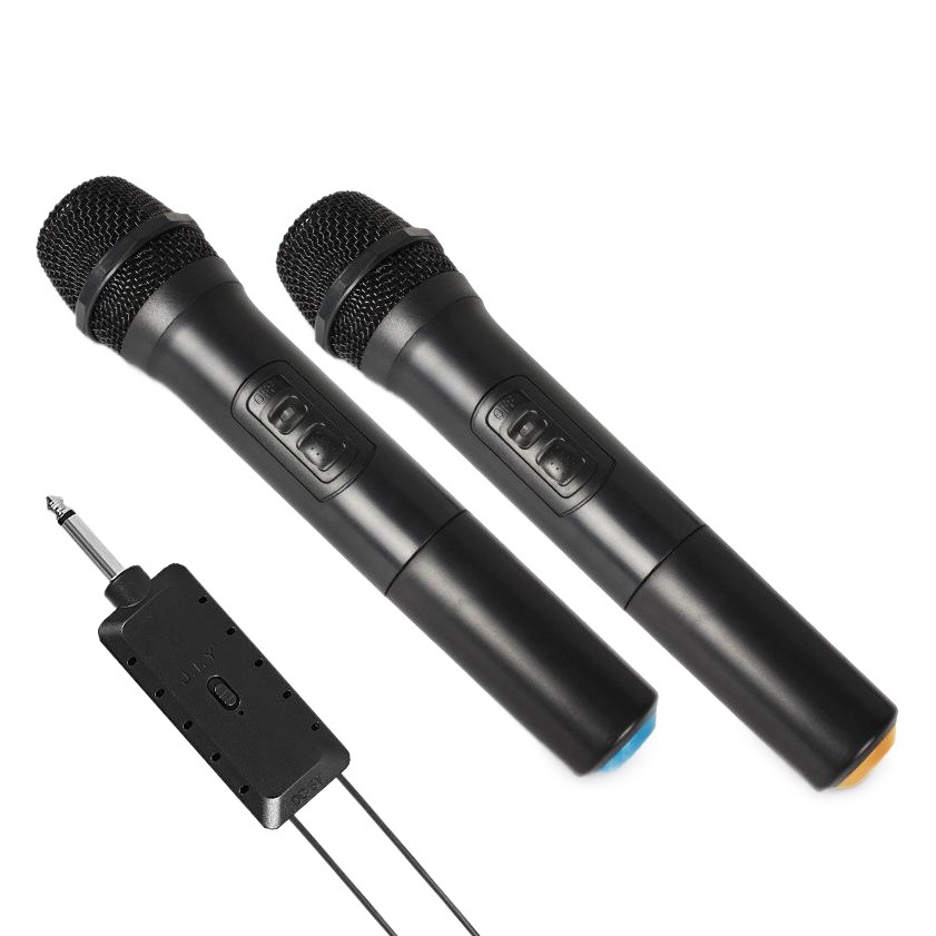 Jiy micrófono inalámbrico en casa Conferencia audio TV computadora en vivo traje tarjeta de sonido bobina móvil un arrastre dos micrófono