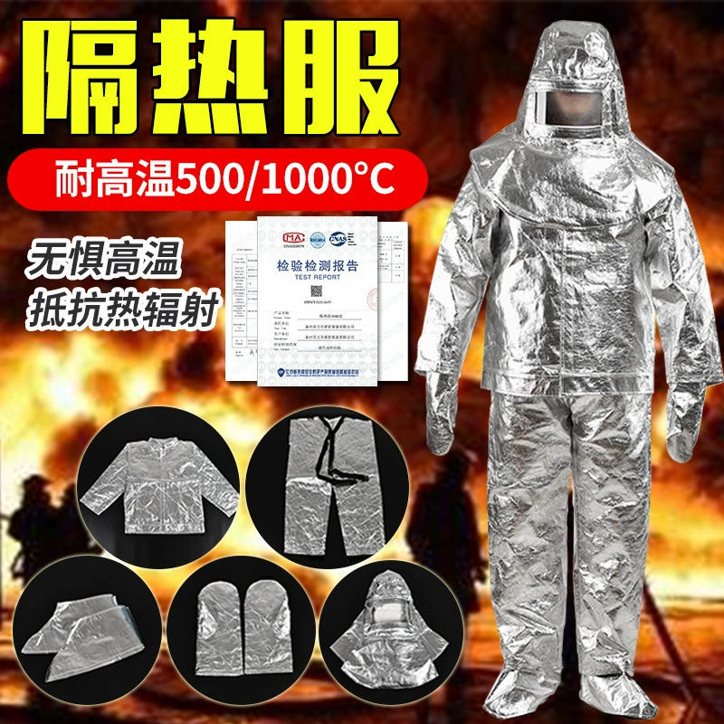 1000 градусов алюминизированная термозащитная одежда высокотемпературная устойчивая Охрана труда противопожарная одежда огнестойкая одежда пожарная изоляционная одежда