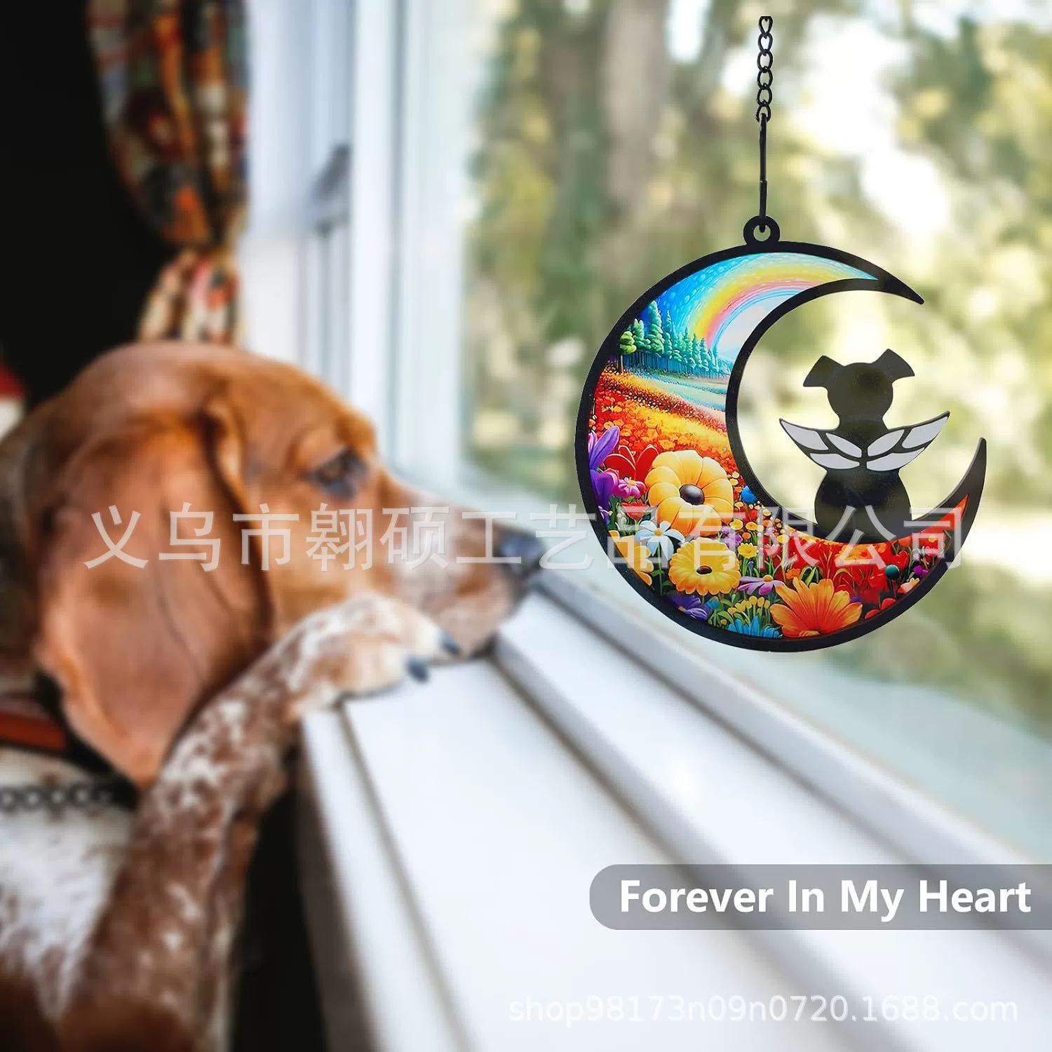 Сделай сам: мемориальный солнечный ловец в виде ангела для собаки, подарок на память для скорбящей собаки, симпатичный подарок для скорбящего питомца