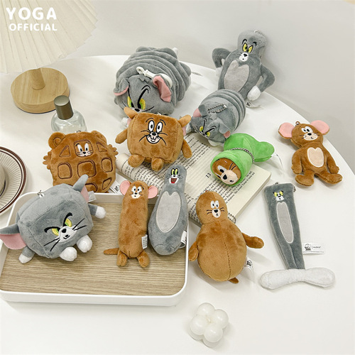 Genuine Tom and Jerry Tom Cat Jerry Mouse Transformation Series Plush Dolls Doll Pendants Cute Cartoon Pendants