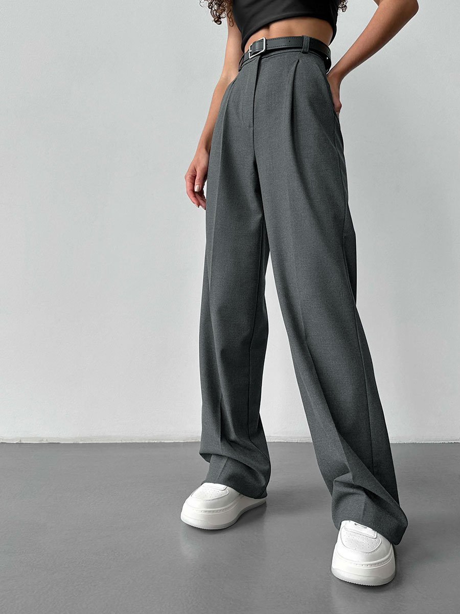 Pantaloni da donna a gamba dritta per ufficio e tempo libero_voghion.com