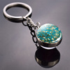 Metal keychain, starry sky, commemorative painting, souvenir, car keys, glossy pendant, accessory